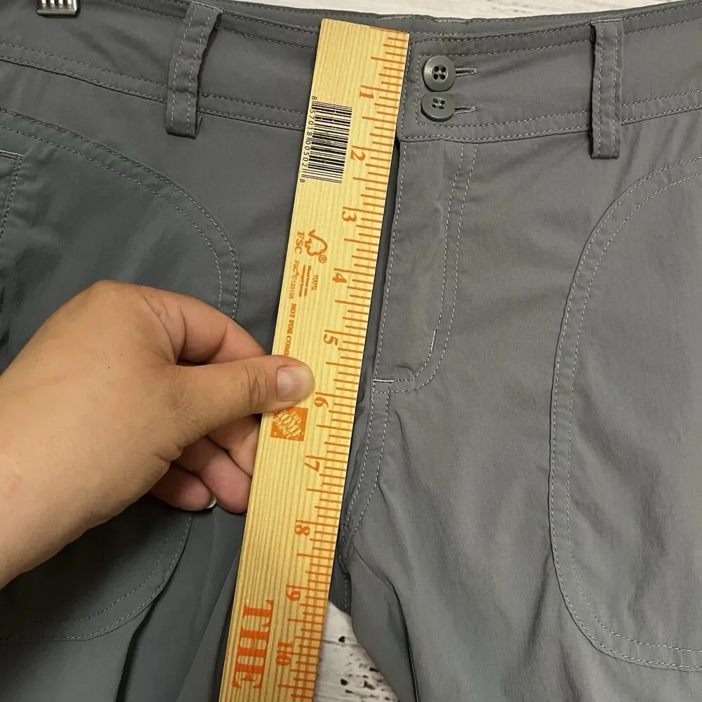 Patagonia Shorts Women’s 4 Gray Solimar Outdoor Lightweight Roll Up Cargo Nylon